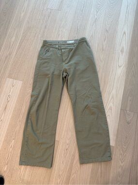 Zara Khaki Straight Leg Trousers